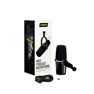 Shure MV7+ Podcast Microphone | Microphone for Podcast Studio | Shure Microphones